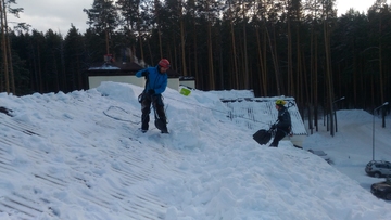 снег сосульки крыше