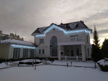 новогоднее украшение зданий