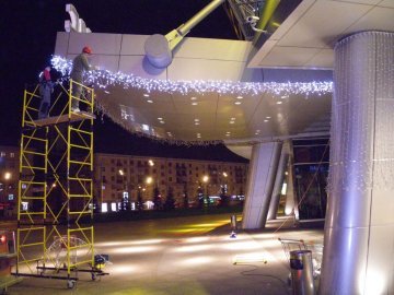 оформление зданий новогоднее