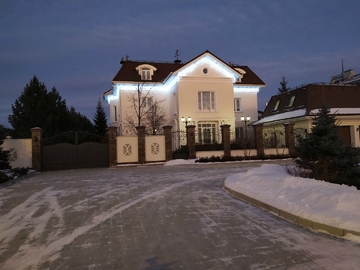 оформление фасада на новый год