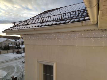 украшение фасадов гирляндами