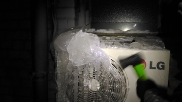 очистка крыши от наледи