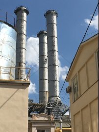 демонтаж дымовой трубы