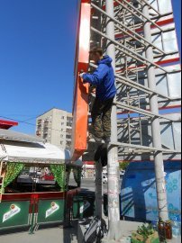 крепление баннера