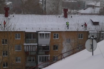 кровля очистка снег сосулька