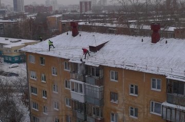 уборка сосулек фото